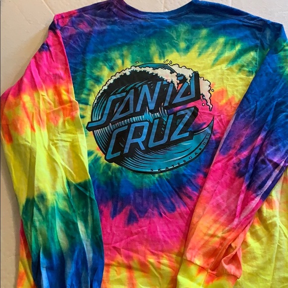 Santa Cruz Skateboards Tops - Santa Cruz TyeDye long-sleeve T-shirt
